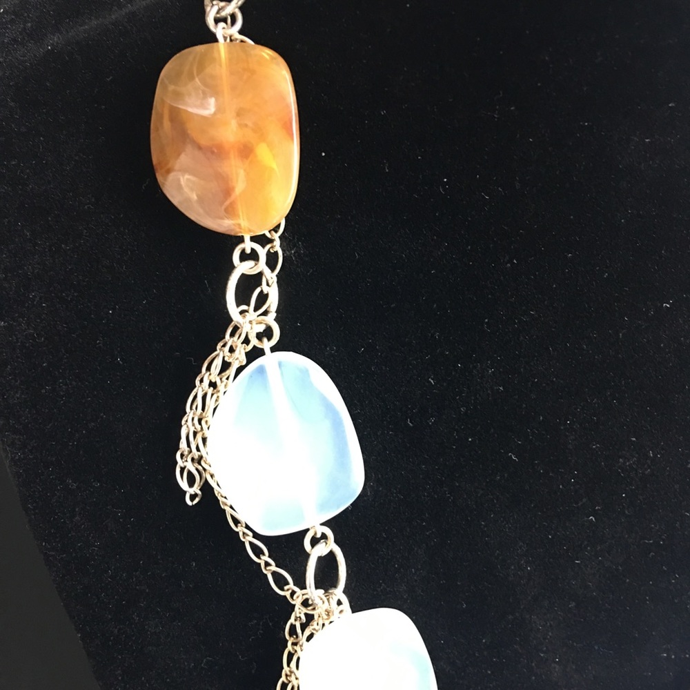 Moonstone Chains Statement Necklace - image 3